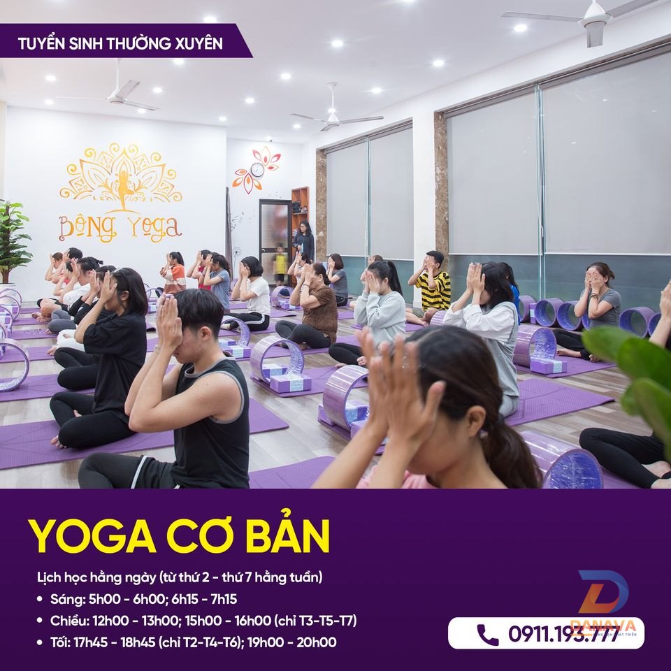Lớp yoga cơ bản tại Bông Yoga