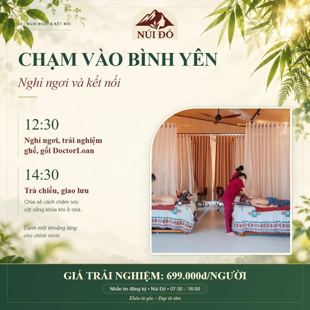 8,5 TIẾNG CHĂM SÓC THÂN – TÂM – TRÍ TẠI NÚI ĐỎ — CHỈ 699K 2